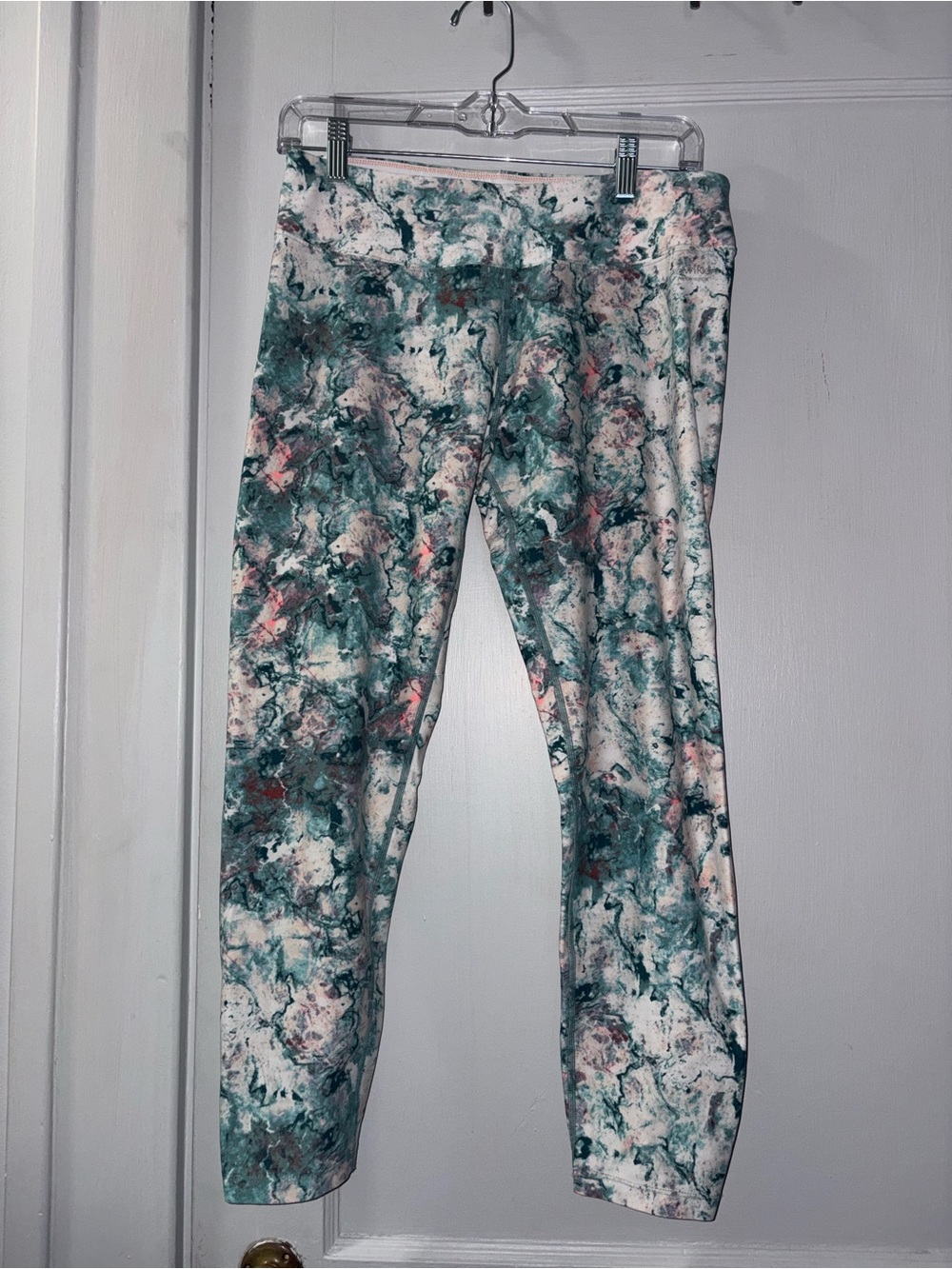Calvin Kline Performance Green Marble Print Leggings
